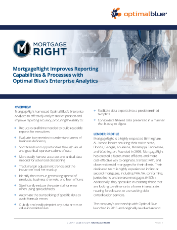 MortgageRight Improves Reporting & Processes