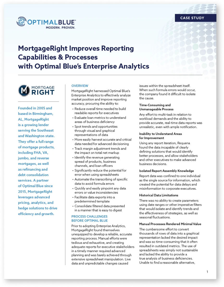 MortgageRight Improves Reporting & Processes