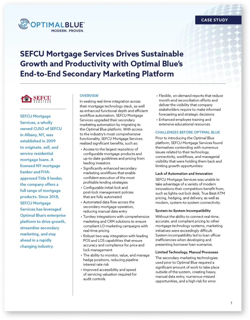 SEFCU Mortgage Services Drives Growth & Productivity