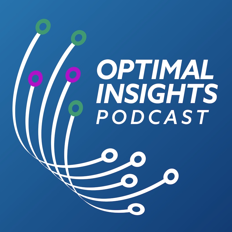 Optimal Insights Podcast Logo Blue Background